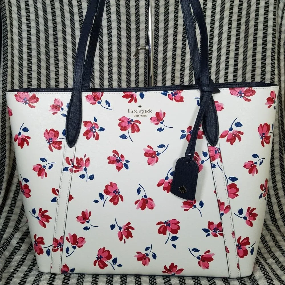 MAKE AN OFFER kate spade Cara Garden Toss Multi Floral New White Condition NWT - Picture 2 of 14